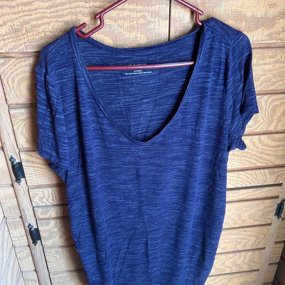 Motherhood Maternity Blue Short Sleeve Tee